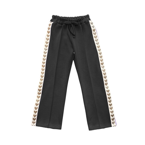 Soho Sporty Heart Pants - Black/Gold