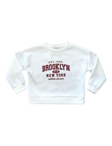  Brooklyn Sweater - White/Bordeaux