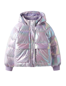 Name It - NKFMALAN PUFFER JACKET FOIL - LILA