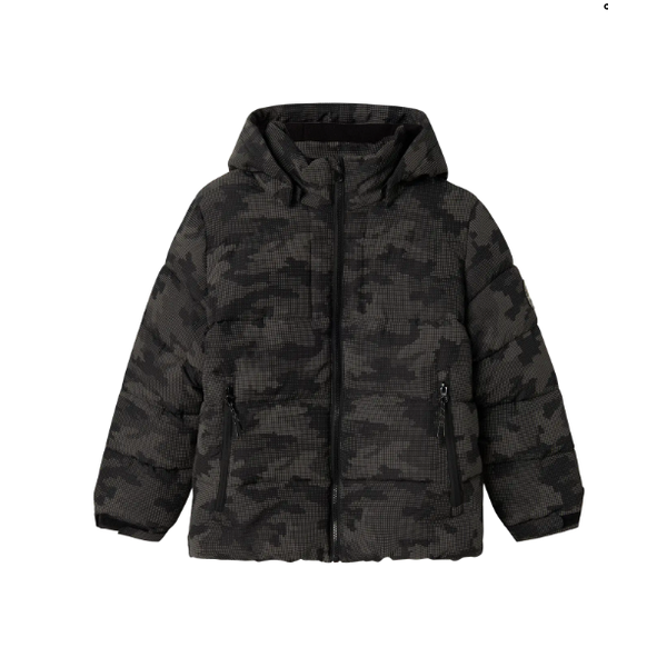 Name It - NKMMETER PUFFER REFLECTION JACKET  - Black/Antracite