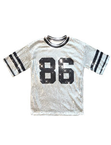 Sporty Sparkle Top - Silver/Black