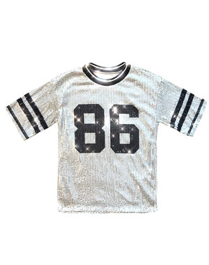  Sporty Sparkle Top - Silver/Black