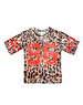  Sporty Sparkle Leopard Top - Brown/Red