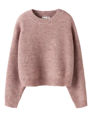 NAME IT Name it NKF Holly Short Knit Sweater - Mauve Pink