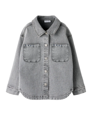 NAME IT Name it - NKF Everlyn Blouse - Light Grey Denim