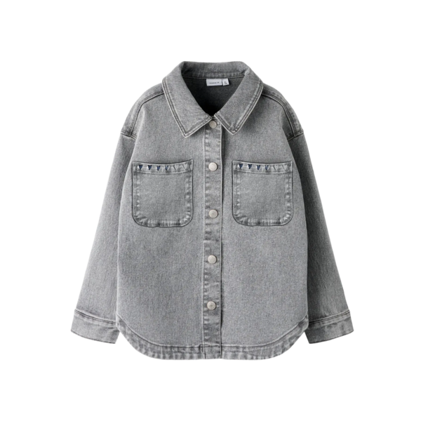NAME IT Name it - NKF Everlyn Blouse - Light Grey Denim