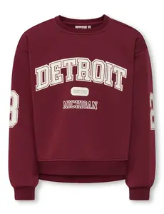ONLY GIRLS Only - KOG Victory O-Neck Sweater - Bordeaux
