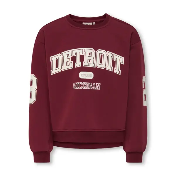 ONLY GIRLS Only - KOG Victory O-Neck Sweater - Bordeaux