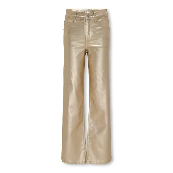ONLY GIRLS Only - KOG Juicy Wide Metal Coated Pants - Gold