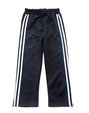  Double Striped Pants - Black/White