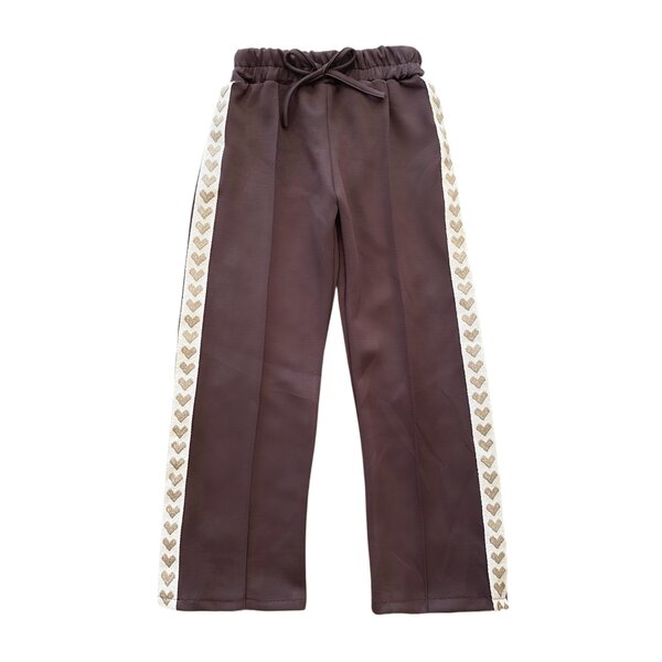 Soho Sporty Heart Pants - Brown/Gold