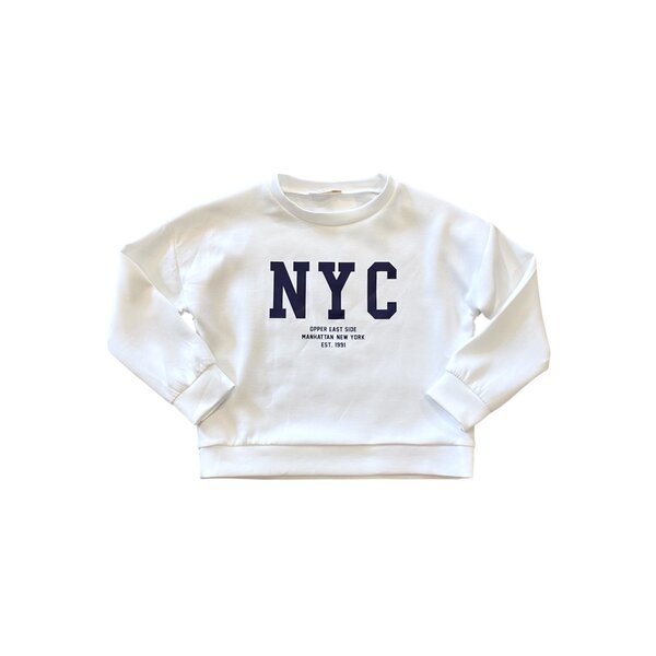 NYC Sweater - White/Navy