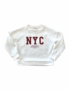  NYC Sweater - White/Bordeaux