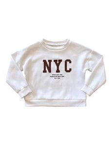 NYC Sweater - White/Brown