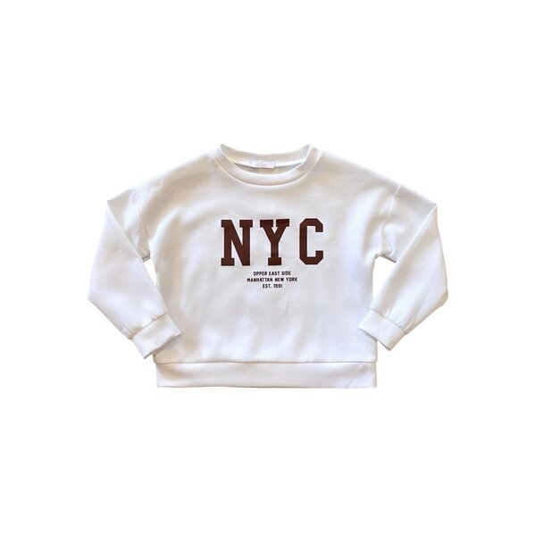 NYC Sweater - White/Brown