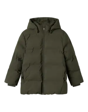 NAME IT Name It - NKN Musk Puffer Jacket - Deep Army Green