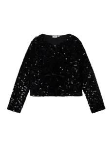 NAME IT Name it - NKF Rusitta Sparkle Vest with Bows - Black/Black