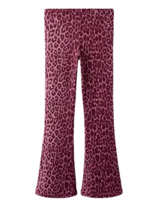 NAME IT Name it - NKF Nuni Leopard Bootcut Flared -  Bordeaux Grape