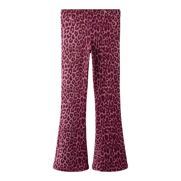 NAME IT Name it - NKF Nuni Leopard Bootcut Flared -  Bordeaux Grape