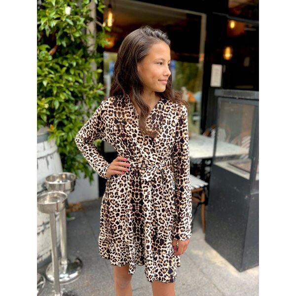 Super Soft Leopard Dress- Beige/Brown