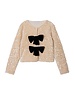 NAME IT Name it - NKF Rusitta Sparkle Vest with Bows - Champagne/Black