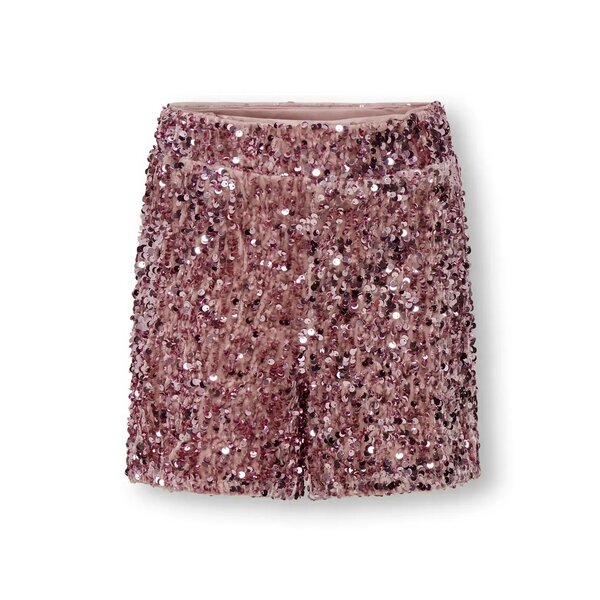 ONLY GIRLS Only - KOG Confidence Sequins Sparkle Shorts - Mauve Pink