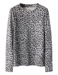 NAME IT Name it - NKF Nuni Leopard Top - Grey/Black