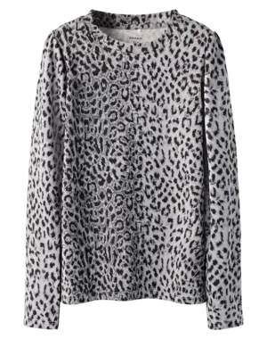 NAME IT Name it - NKF Nuni Leopard Top - Grey/Black