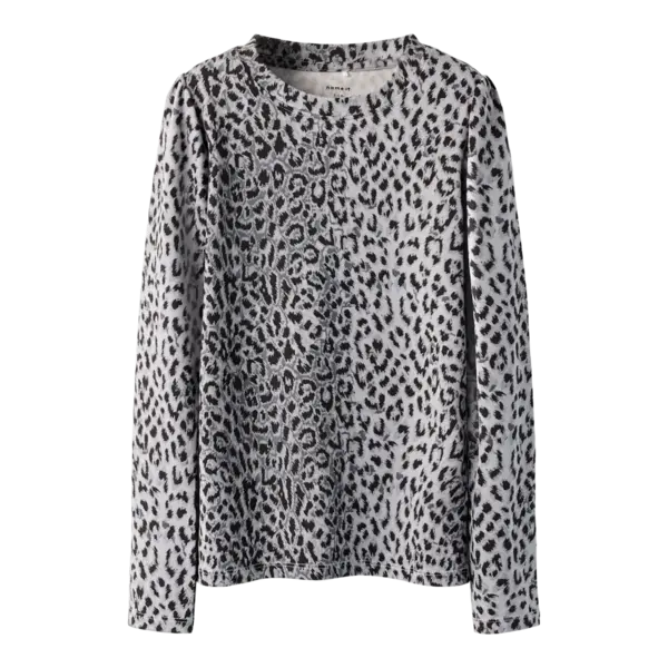 NAME IT Name it - NKF Nuni Leopard Top - Grey/Black