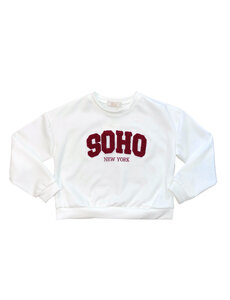 SOHO Sweater - White/Bordeaux