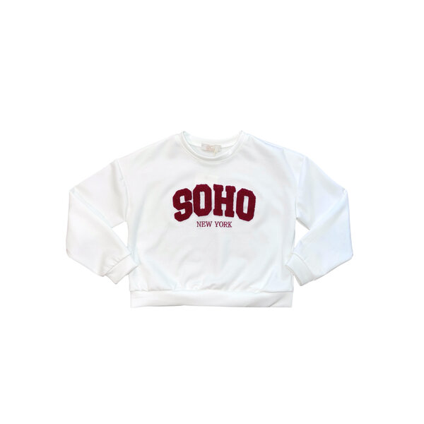 SOHO Sweater - White/Bordeaux