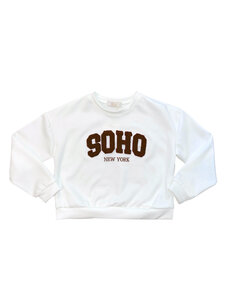 SOHO Sweater - White/Brown