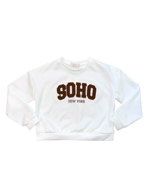  SOHO Sweater - White/Brown
