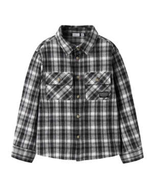  Name It - NKMRAMING OVERSHIRT - Black/White