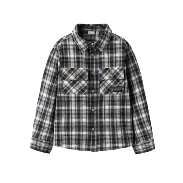 Name It - NKMRAMING OVERSHIRT - Black/White