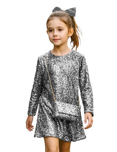 Party Sparkle Dress - Silver/Silver