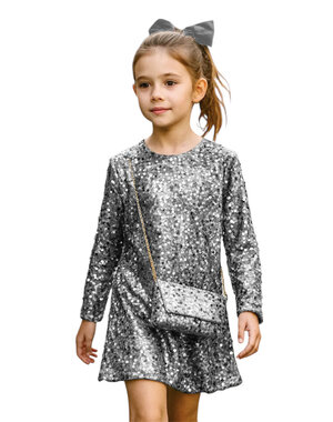  Party Sparkle Dress - Silver/Silver