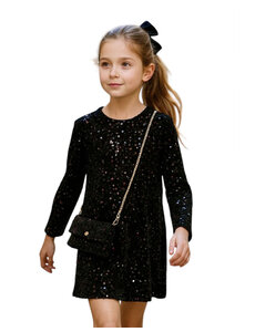  Party Sparkle Dress - Black/Black