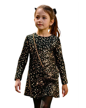  Party Sparkle Dress - Black/Gold