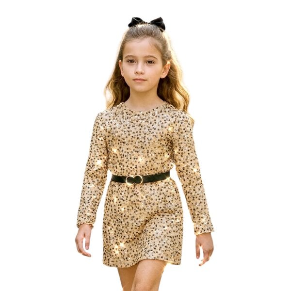 Most Sparkle Dress & Belt - Champagne/Gold