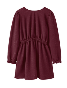 NAME IT Name it - NKFROKA LS WAIST DRESS - Bordeaux
