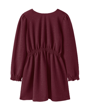 NAME IT Name it - NKFROKA LS WAIST DRESS - Bordeaux