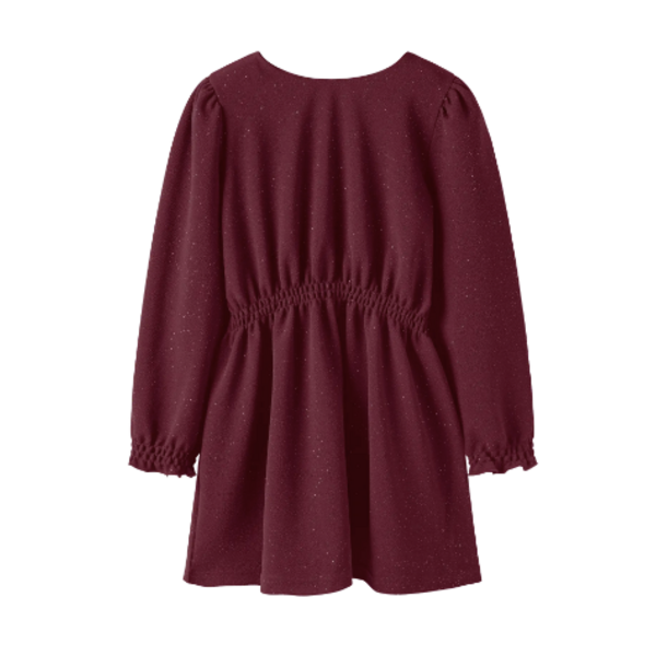 NAME IT Name it - NKFROKA LS WAIST DRESS - Bordeaux
