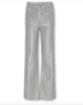 ONLY GIRLS Only - KOG Juicy Wide Metal Coated Pants - Silver