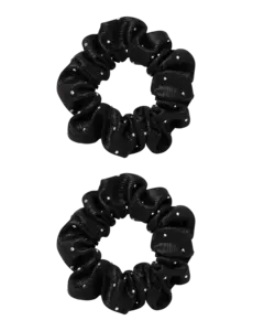  Name it - NKF Glitter 2P Hairelastics Scrunchies - Black/Silver