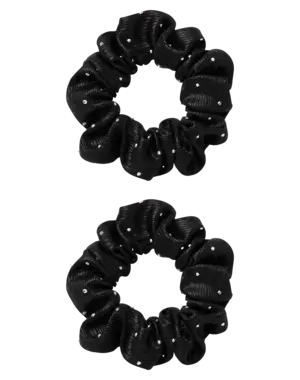  Name it - NKF Glitter 2P Hairelastics Scrunchies - Black/Silver