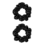 Name it - NKF Glitter 2P Hairelastics Scrunchies - Black/Silver