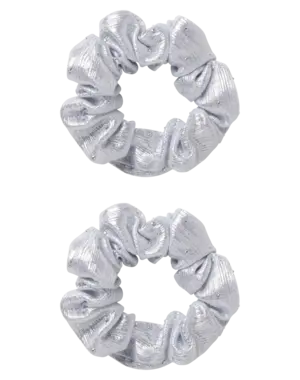 NAME IT Name it - NKF Glitter 2P Hairelastics Scrunchies - Silver/Silver