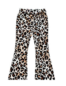  Velvet Leopard Flared - Beige/Black