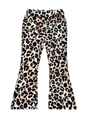  Velvet Leopard Flared - Beige/Black